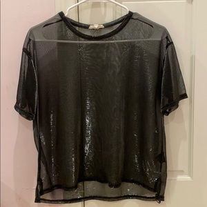 Silence and Noise Shiny Sheer Tshirt